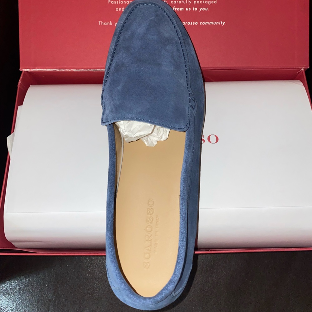 Scarosso Italian Suede Loafers, Men’s Size 45